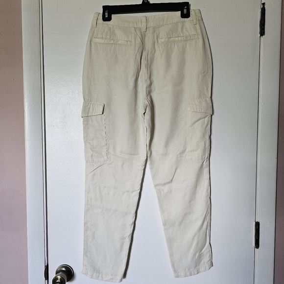 NWT Daily Ritual white lyocell cargo light slim gorpcore summer high-rise pants - Picture 5 of 7